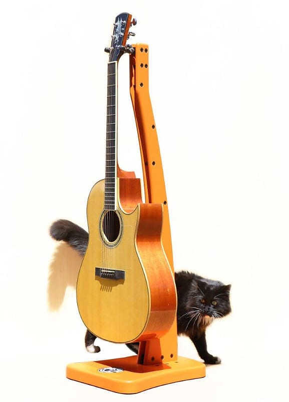 Form Factor Audio Single Guitar and Bass Stand GS1-OT Original Orange  Textured Paint Solid Coating