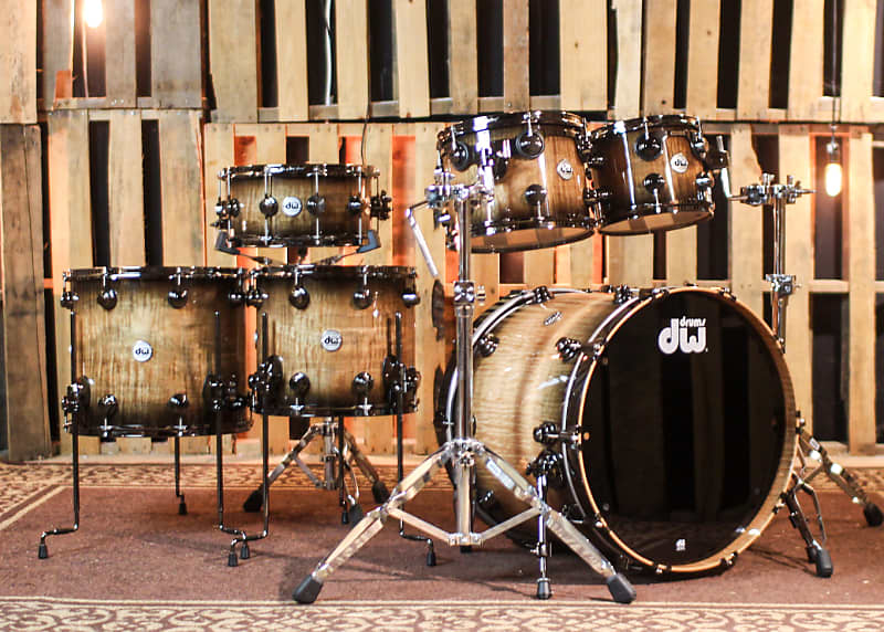 DW Collector's Maple SSC Candy Black Burst over Heartwood