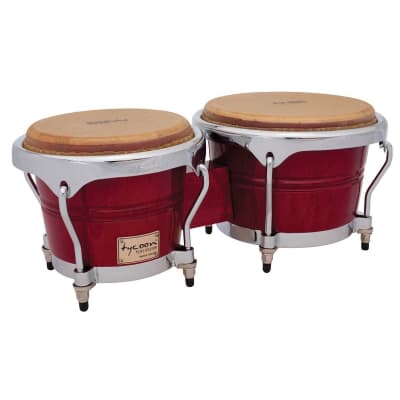 Tycoon Percussion 7 & 8 1/2 Concerto Series Bongos Red Finish image 1