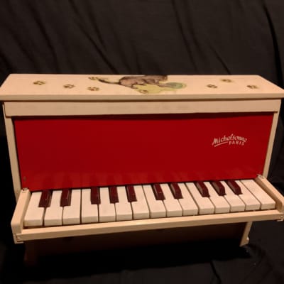 nice toy piano Michelsonne Paris 25 keys with cats ♥ - see video image 1
