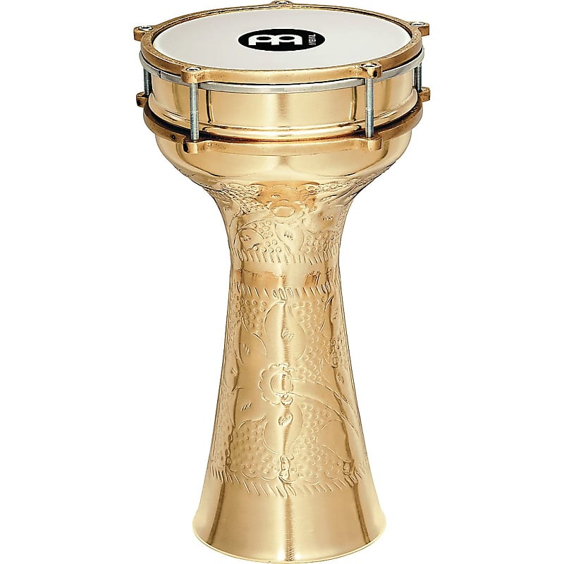 Meinl Copper Darbuka Brass Plated Hand Hammered 7 1/2 x 14 3/4 image 1