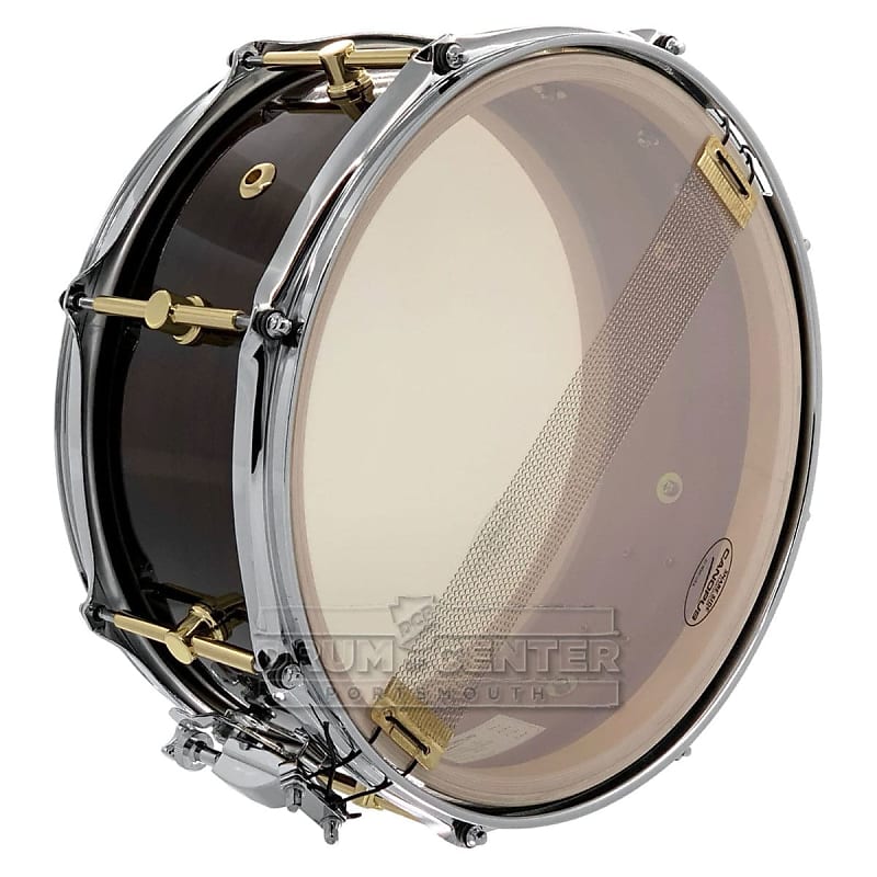 Canopus Mahogany Snare Drum 14x6 See Through Black Lacquer | Reverb
