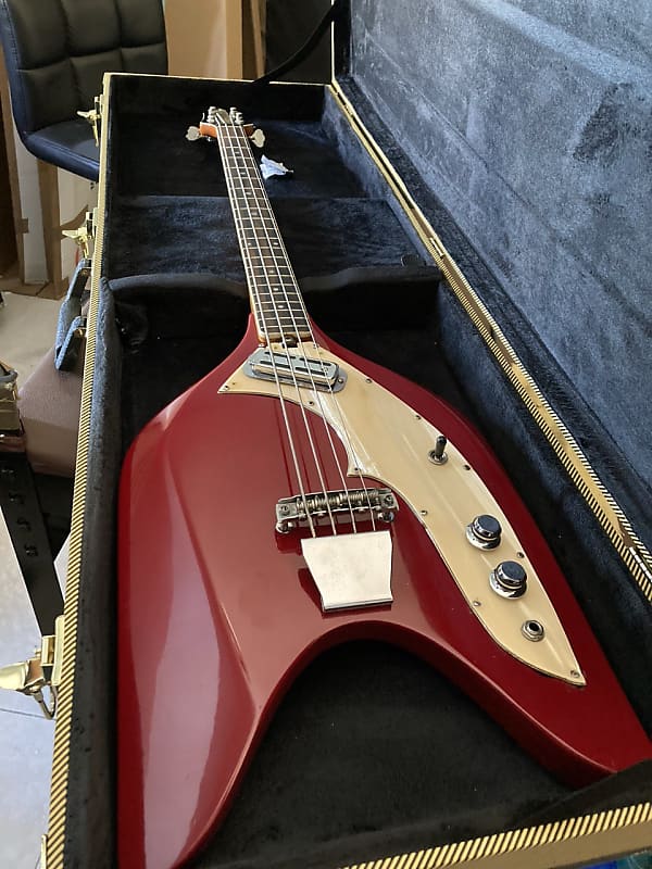 Rare Eko Rokes Vintage Bass Guitar Red 1960's | Reverb Rare Eko Rokes Vintage Bass Guitar Red 1960's | Reverb
