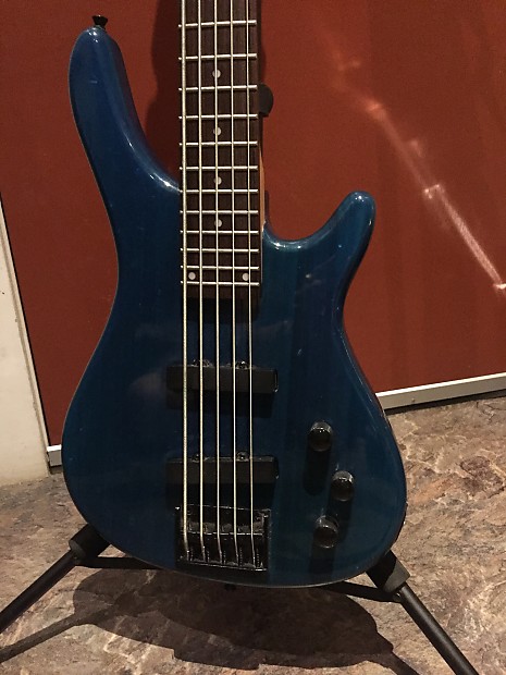 Jay Turser JTB SG101 5 5 string bass Teal