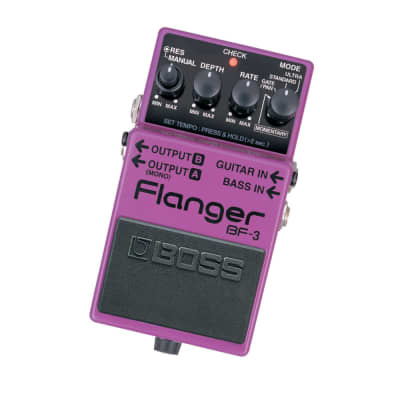 BOSS BF-3 Flanger Ultra and Gate/Pan Modes Guitar Effects Pedal with Guitar and Bass Inputs and Stereo Outputs for Guitarists and Bassists image 4