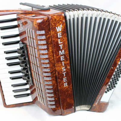 NEW Brown Weltmeister Kristall Piano Accordion LMM 30 60 image 1