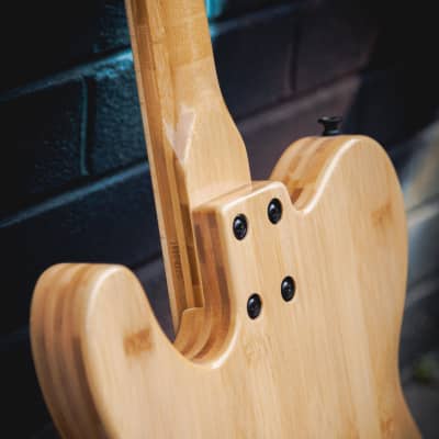 Lindo Bamboo Defender Chambered Electric Guitar and Hard Case | Eco-Friendly | Sustainable image 6
