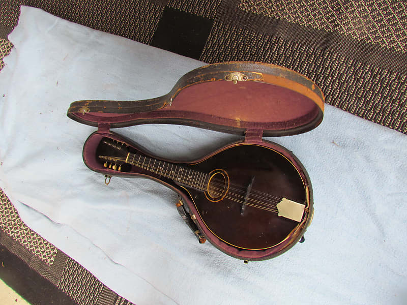 1919 Gibson A Model Mandolin With Original Hardshell Case Player Condition Gibson A Model Mandolin Original Finish image 1