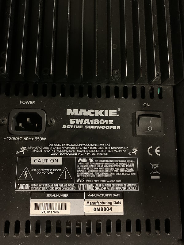 Mackie SWA1801Z 18In Powered Subwoofer image 1