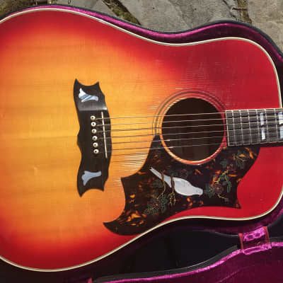 1974 Gibson Dove  Cherry Sunburst image 4