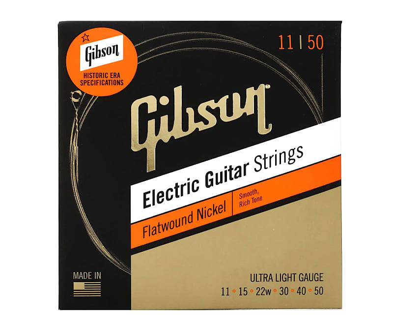 Gibson Flatwound Electric Guitar Strings SEG-FW11 image 1