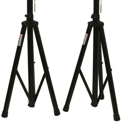 (2) DJ PA Speaker Universal Stands and Nylon Carrying Bag Package image 2
