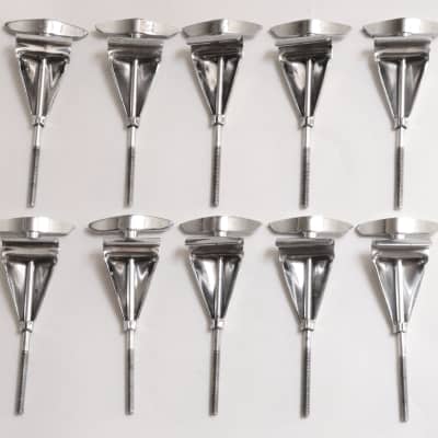 Set of (10) Slingerland Bass Drum Tension Rods & Claws, with Washers / 1960's-70's image 8