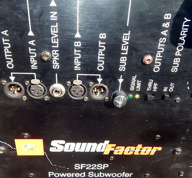 JBL SF22SP powered subwoofer