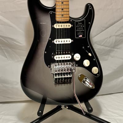 Fender American Ultra Luxe Stratocaster Floyd Rose HSS-Silverburst 2021 - Silverburst for sale