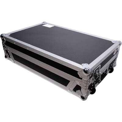 ProX Flight-Style Road Case for Pioneer DDJ-FLX10 DJ Controller With Sliding Laptop Shelf, 1U Rack Space & Wheels Black image 2