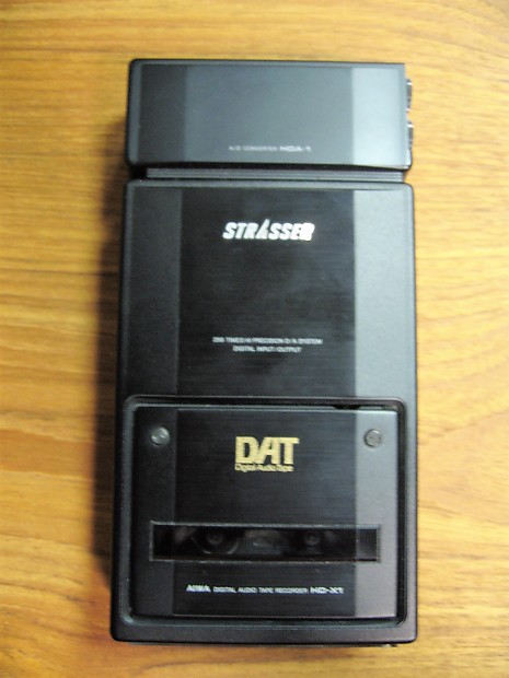 Aiwa Strasser HD-X1 DAT Portable Digital Tape Recorder/Player w/ Aiwa HDA-1  Module and case.