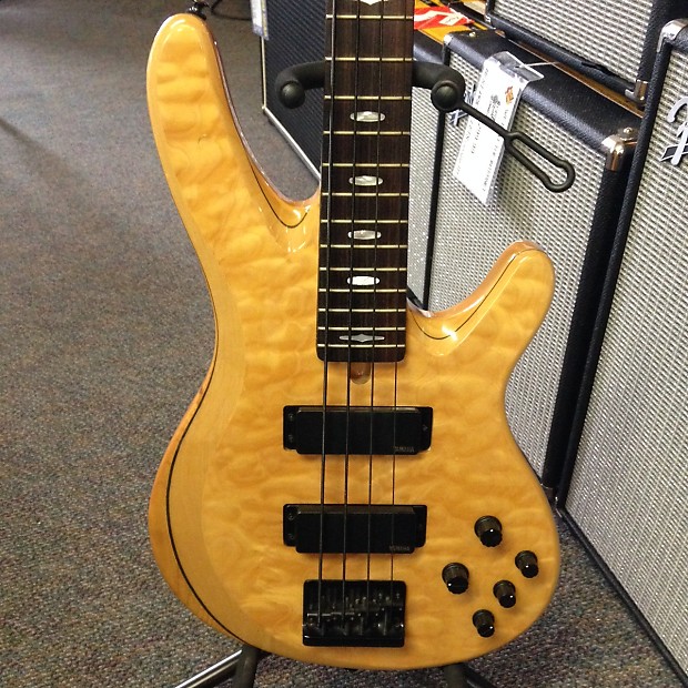 Yamaha TRB 1004 Natural Quilted Active EQ 4 String Bass | Reverb