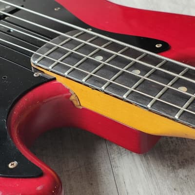 1980's Moon Japan Custom Order Jazz Bass (Transparent Red) image 7