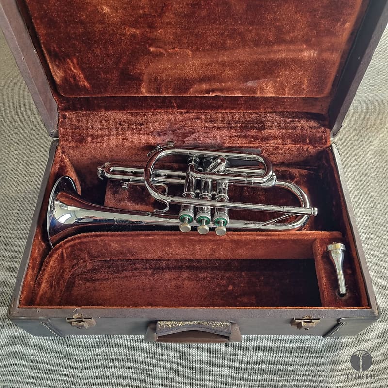 F.E. Olds Special Fullerton California cornet, original condition, case,  Olds 3c mouthpiece, gamonbrass trumpet