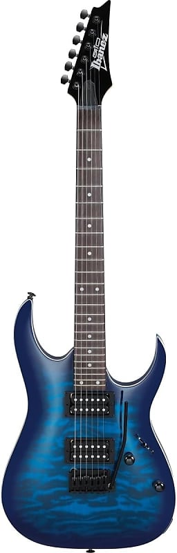 Ibanez GRGA120QA Electric Guitar Transparent Blue Burst image 1