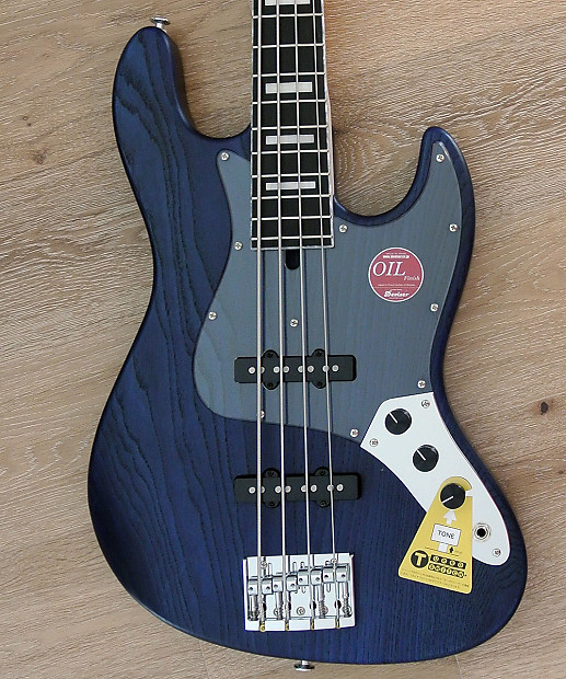 Bacchus Handmade Japan - WOODLINE DX4/E - 4 String Bass In Blue 