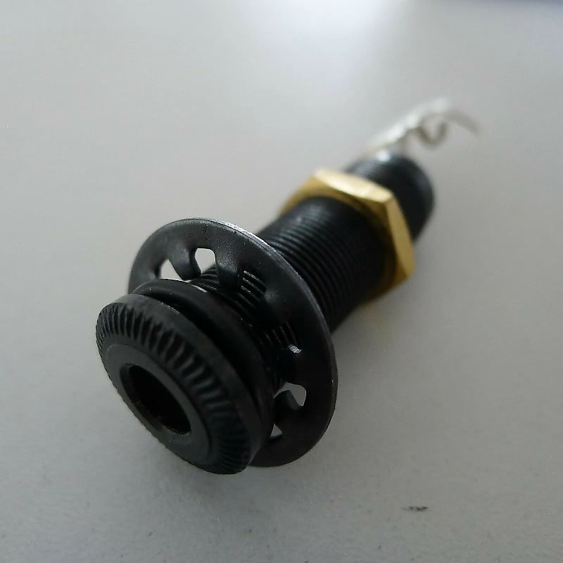 Guitar Jack Socket Plug Black Reverb