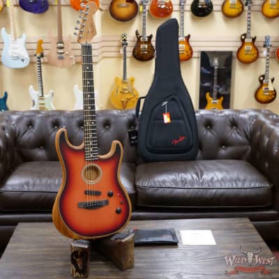 Fender American Acoustasonic Stratocaster Ebony Fingerboard 3-Color Sunburst image 6