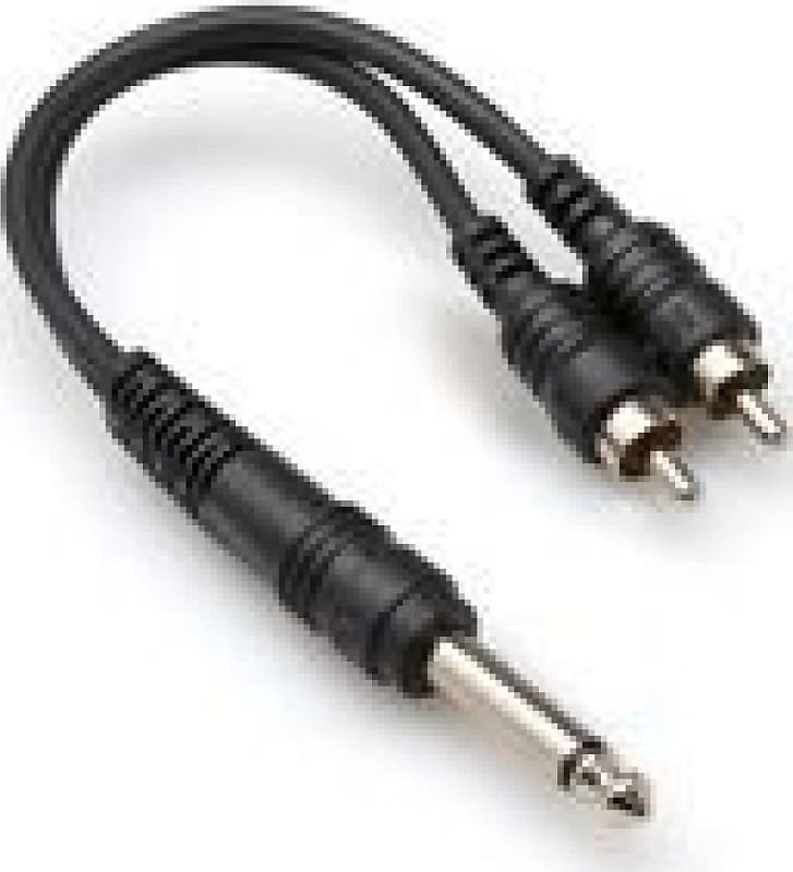 Y Cable 1/4" Ts   Rca image 1