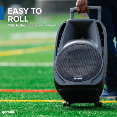 Gemini ES-15TOGO 15" Battery-Powered PA Speaker - Black image 5