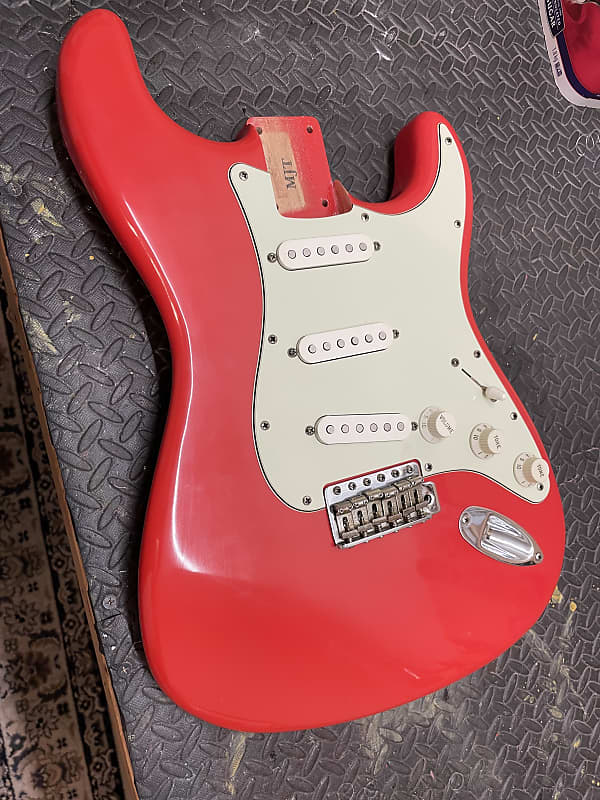 MJT Stratocaster Fiesta red full loaded Fender parts 1964 Reverb