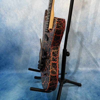 Charvel 3DR Dinky Reverse Headstock Fire Crackle 1980s Made