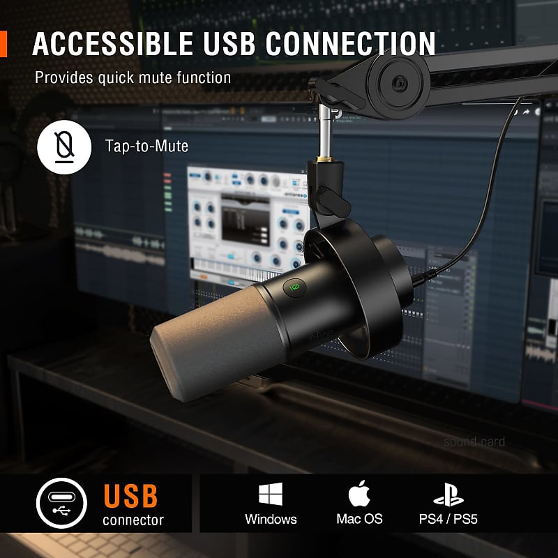 FIFINE Recording USB Microphone 3.5mm/6.35mm Headphones, Studio Bundle on  MAC OS,Windows, for Podcasting, , Videos, Metal Condenser Mic adn