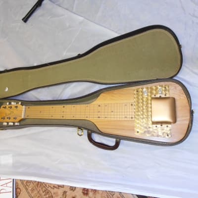 Rare Vintage USA Made 1950's Alamo Lap Steel Guitar with original case image 1