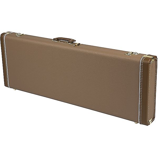 Fender G&G Deluxe Strat/Tele Hardshell Case, Brown with Gold Plush Interior 2016 image 2