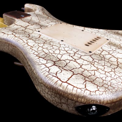 AXL Badwater SRO HSS Distressed Electric Guitar in Cracked