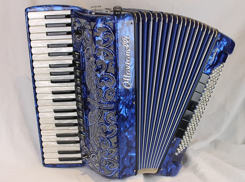 6717 - Blue Ottavianelli Musette Piano Accordion LMMM 41 120 image 1