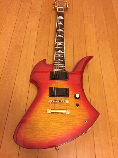 90s Burny MG105X Flamed Cherry Burst with original hardcase