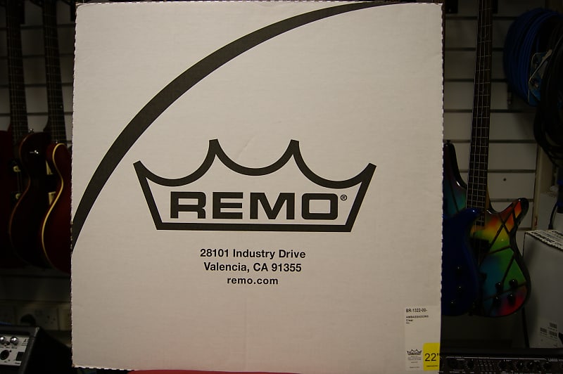 Remo Ambassador 22" clear bass drum skin image 1