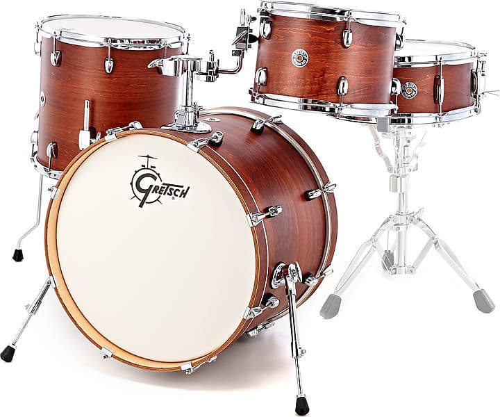 Gretsch Catalina Club 4pc Drum Kit Set Satin Walnut Glaze 20/14/14/12" image 1