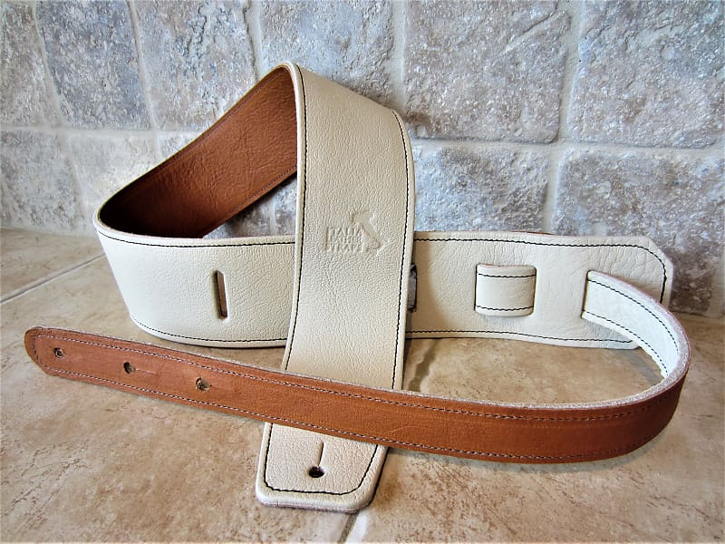 4 Inch Wide Crema Leather Guitar Straps – Italia Leather Straps