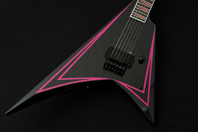 ESP EDWARDS E-ALEXI PINK SAWTOOTH w/ESP GB-30V -Black with Pink