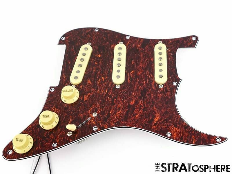 * NEW Alnico 5 LOADED PICKGUARD for Fender Stratocaster Strat Red Tortoise 11 image 1