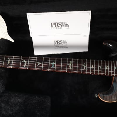 2001 PRS Santana III 10 Top Electric Guitar with Hard Case Charcoal Burst image 8