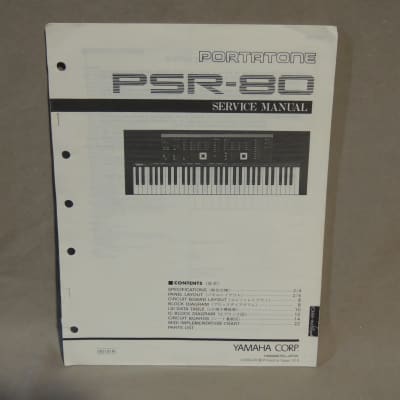 Yamaha PSR-80 Portatone Service Manual [Three Wave Music]