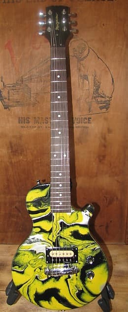 Margasa Mini Single Cutaway  "Liquid Candy" Yellow Swirl, Full-scale Guitar! image 1