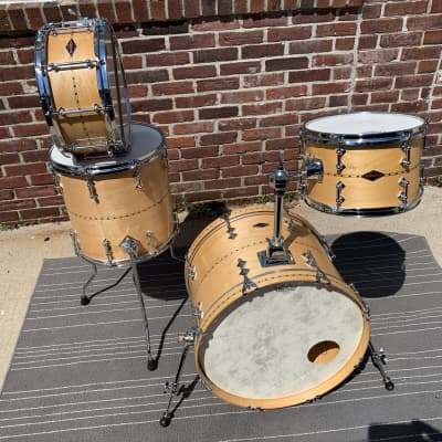 Craviotto drum set autographed 4 drums 20 12 14 + snare excellent HARD TO find ! image 2