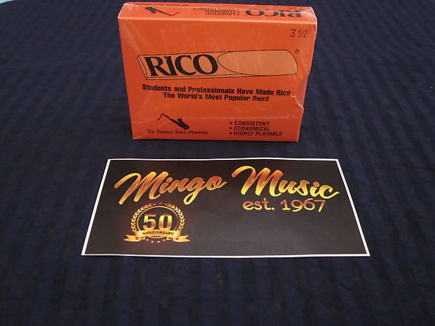 Rico RKA2535 Tenor Saxophone Reeds - Strength 3.5 (25-Pack) image 1