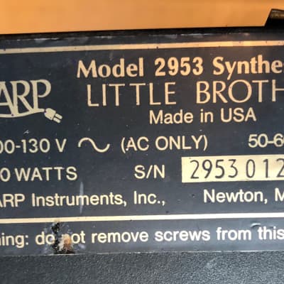 ARP  Little Brother Synthesizer Expander 110V 1970s image 4