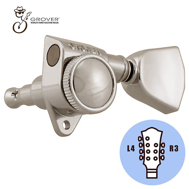 NEW Grover 502NK LOCKING 7String Tuners L4+R3 Keystone Reverb UK